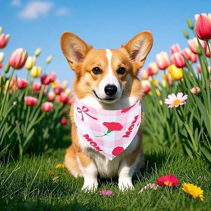 30 Pcs Mothers Day Small Dog Bandanas Bulk 25 Inch Love Mom Dog Bandanas - Image 6