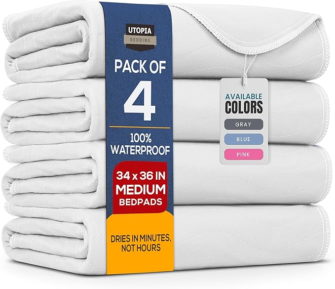 Utopia Bedding Washable Underpads 34" x 36", Waterproof Reusable Heavy by UTOPIABEDDING