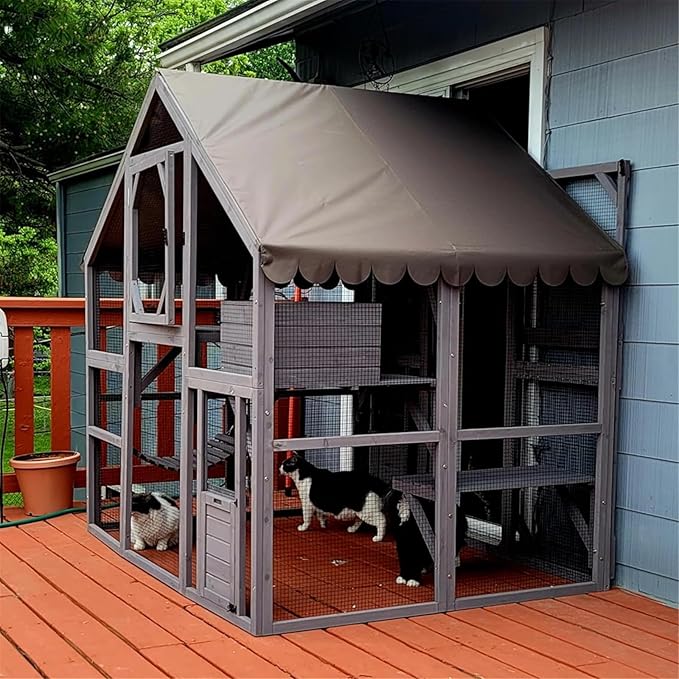 Aivituvin Cat House Outdoor Catio Kitty Enclosure - Image 2