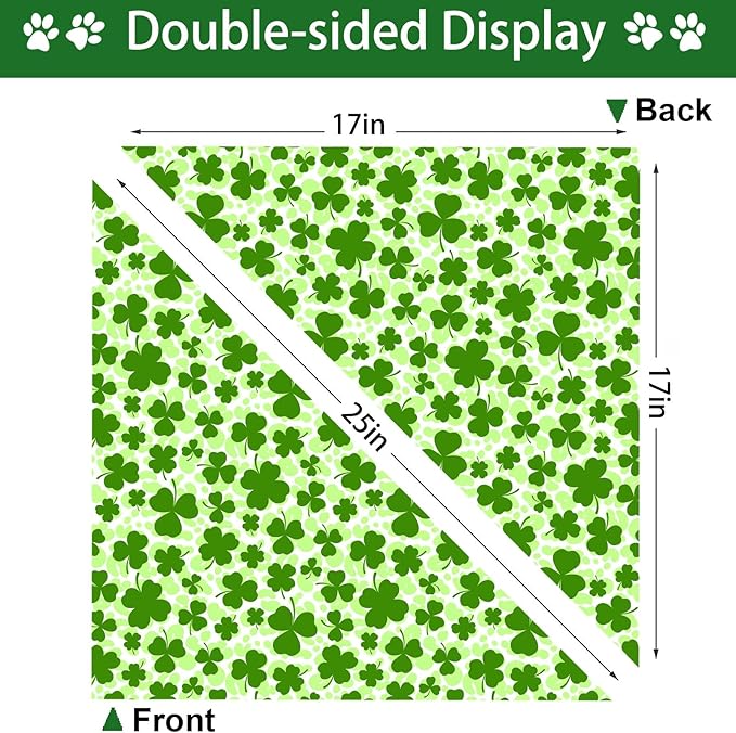 St. Patrick's Day Dog Bandana, 2 Pack Adjustable Holiday Party Pets Saint - Image 5