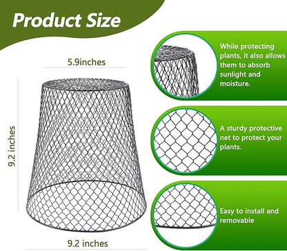 Anothera 20Pcs Chicken Wire Cloche Plant Covers, 9.2×9.2 Inches Plant - Image 3