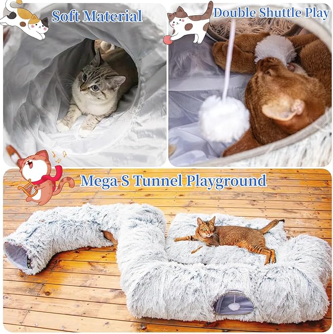 XxingSheep 4 Cave Shuttled XL Cat Tunnel Bed - Image 4