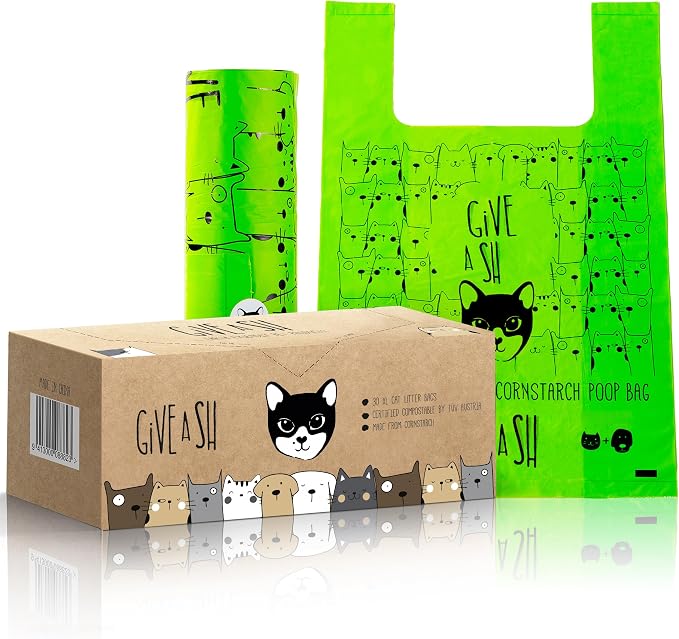 Certified Home Compostable Cat Litter Bags by GAS