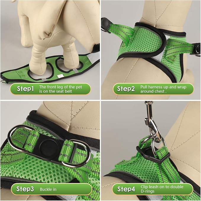 YIMEIS Dog Harness and Leash Set, No Pull Soft Mesh Pet Harness, Reflective - Image 3