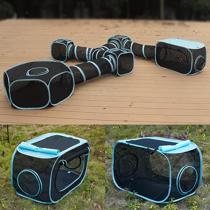 INTURN Cat Furniture Tent for Indoor and Outdoor Playpen Portable Cat Tunnels - Image 5