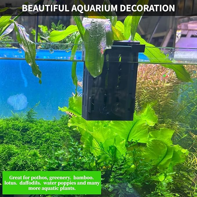 2 PCS Aquarium Plant Holder Top Hanging Fish Tank Plant Pot Aquarium Planter - Image 7