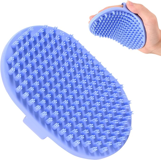 Dog Grooming Bath Brush, Pet Rubber Brush by WeLoveDoodles