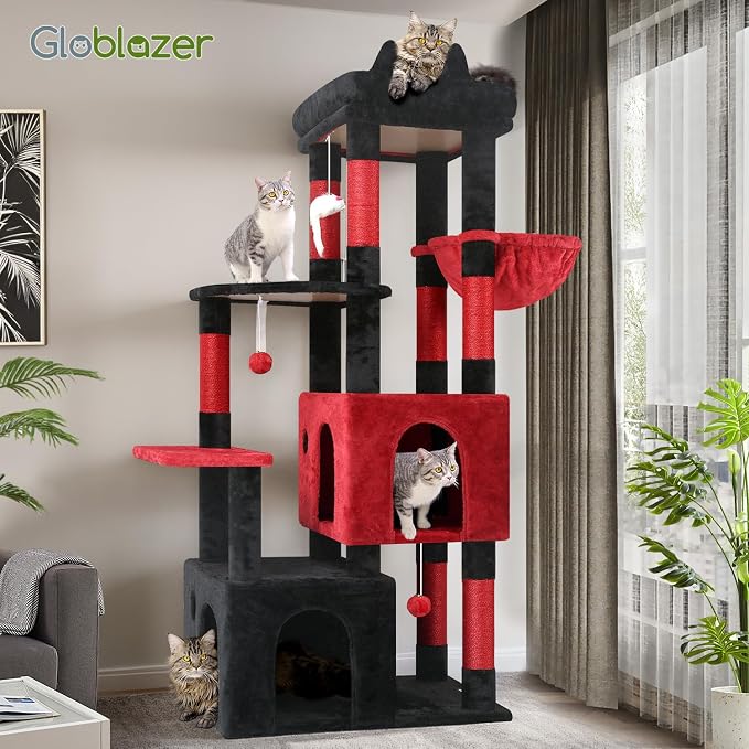 Globlazer Gothic Cat Tower for Indoor Cats, Heavy Duty Goth Cat Trees for Large - Image 8