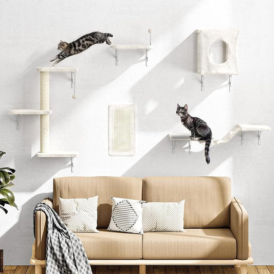 Wall Mounted Cat Furniture, Scratching Post, Indoor Safe & Stable Furniture - Image 2