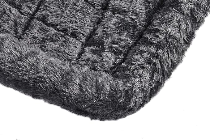 MidWest Homes for Pets QuietTime Dog Bed – Gray Faux Fur Bolster, Ultra-Soft - Image 5