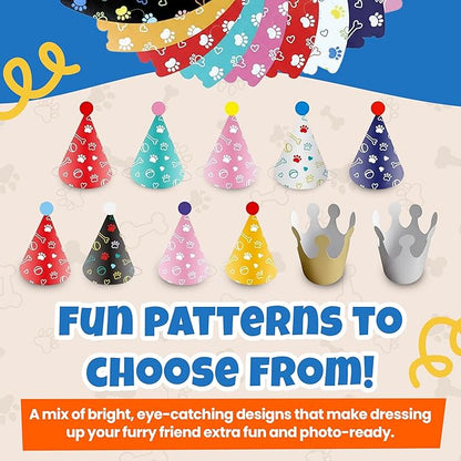 Dog Birthday Party Hat Set, Reusable & Adorable Kitty/Doggy Birthday - Image 6