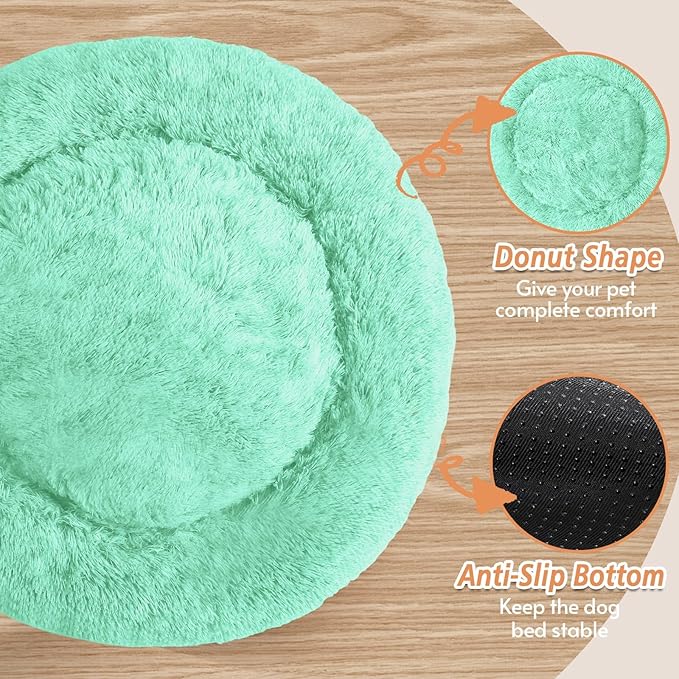 JOLLYVOGUE Calming Dog Bed Medium Size Dog, Anti-Anxiety Donut Medium Pet Bed - Image 3