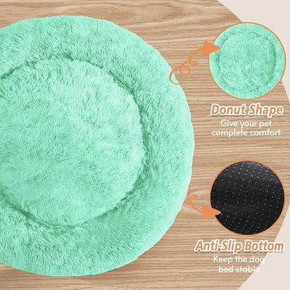 JOLLYVOGUE Calming Dog Bed Medium Size Dog, Anti-Anxiety Donut Medium Pet Bed - Image 3