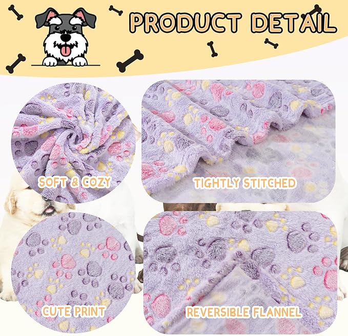 Rezutan 1 Pack 3 Blankets for Dogs, Dog Blanket for Medium Pet Cat, Premium - Image 2