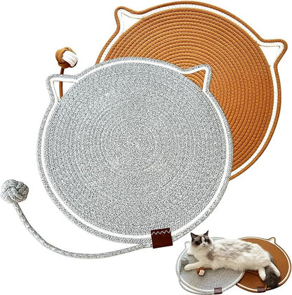 Cat Scratching Mat Natural Cotton Rope Cat Scratching Pad, Large Size Scratcher by CoveCozy