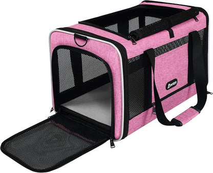 Cat Carrier 18x11x11 Delta Airline Approved, Easy Load Soft Pet Plane Travel by GAPZER