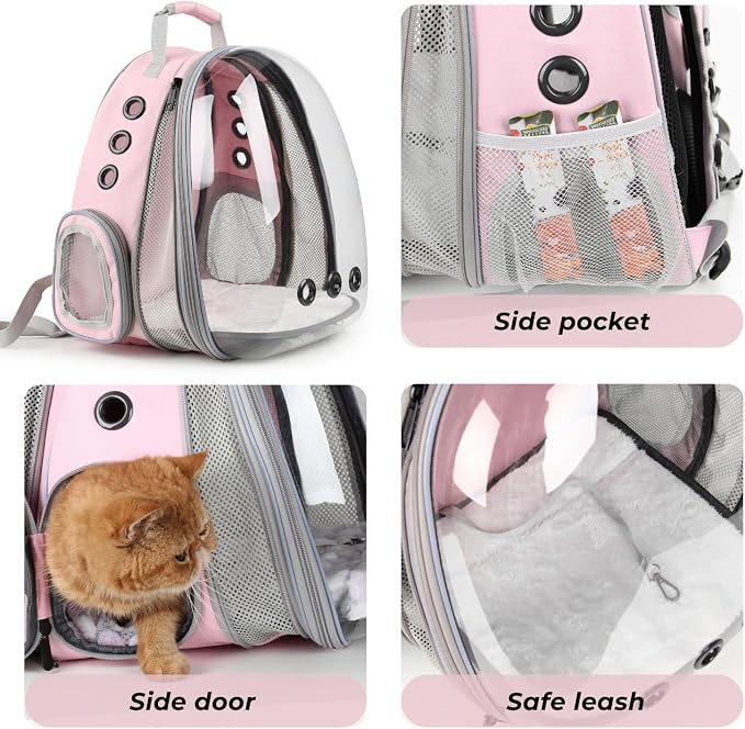 Lollimeow Cat Carrier Backpack, Expandable Bubble Pet Carrier - Image 6