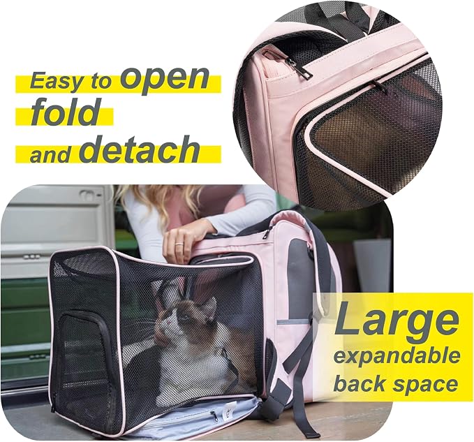 Expandable Pet Carrier, Airline-Approved Foldable and Detachable Backpack - Image 3