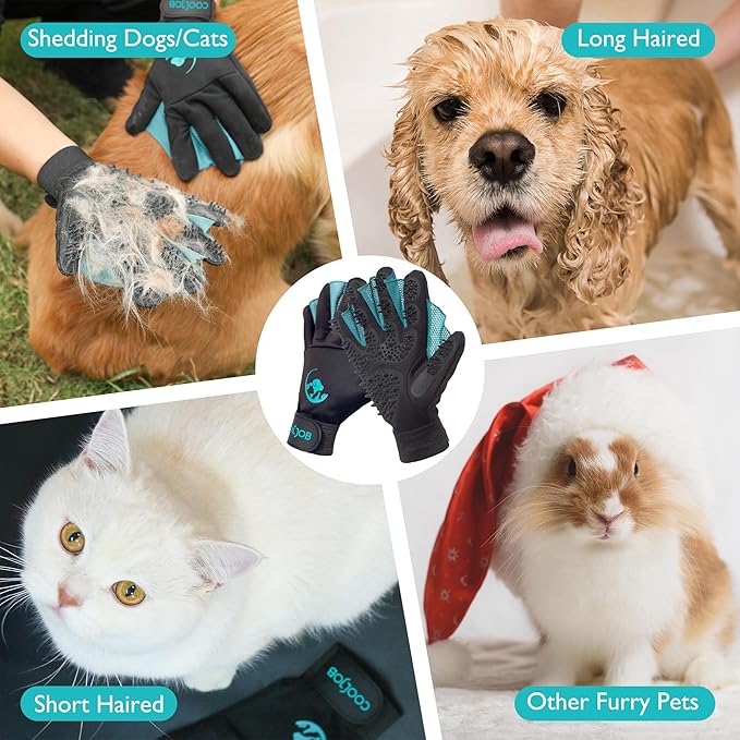 COOLJOB Patented Pet Grooming Gloves - Image 5