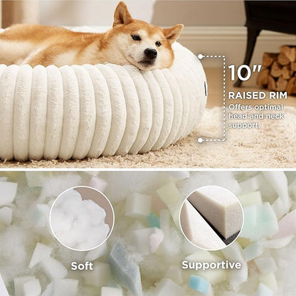 Bedsure ComfyFleece™ Donut Large Dog Bed - Image 2