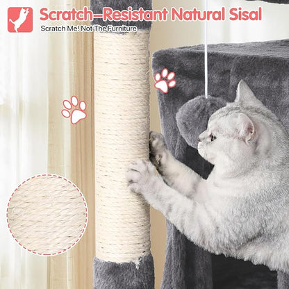 70in Cat Tree Cat Climbing Tower - Image 4