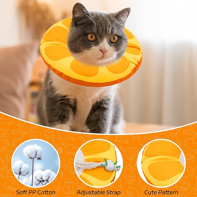 Cat Cone Collar Soft, Adjustable Cat Recovery Collars - Image 3
