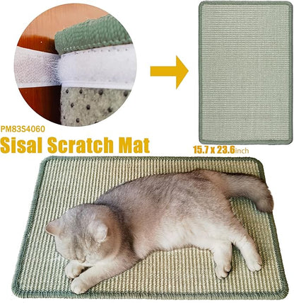 Cat Scratcher Mat, 23.6x15.7inch Sisal Cat Scratchers - Image 4