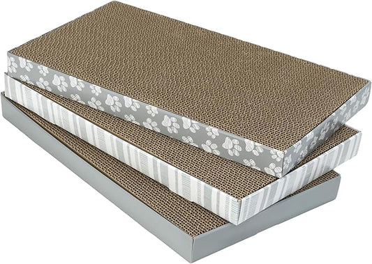 Kitty City Cat Scratcher– 3-Pack Durable Corrugated Cardboard Scratch Pads by KittyCity