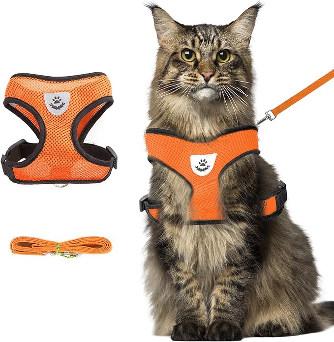 shudyear Summer cat Chest Harness and Leash, Anti-Escape Adjustable Soft mesh by Shudyear