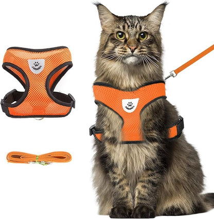 shudyear Summer cat Chest Harness and Leash, Anti-Escape Adjustable Soft mesh by Shudyear