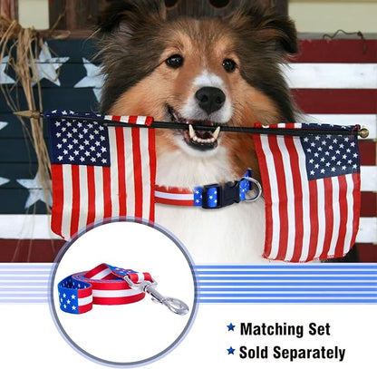 Native Pup American Flag Dog Collar- Red White and Blue- Patriotic Collars - Image 5