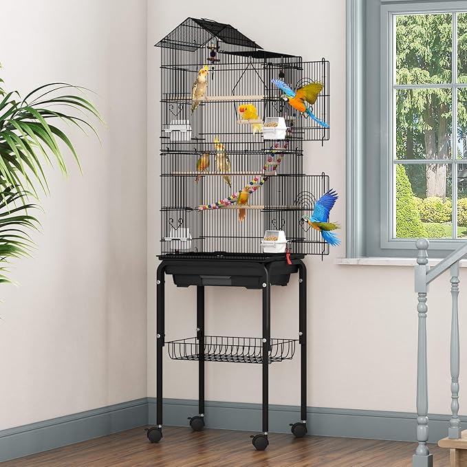 DWVO 62-inch Metal Bird Cage: Bird Cage Spacious - Image 6