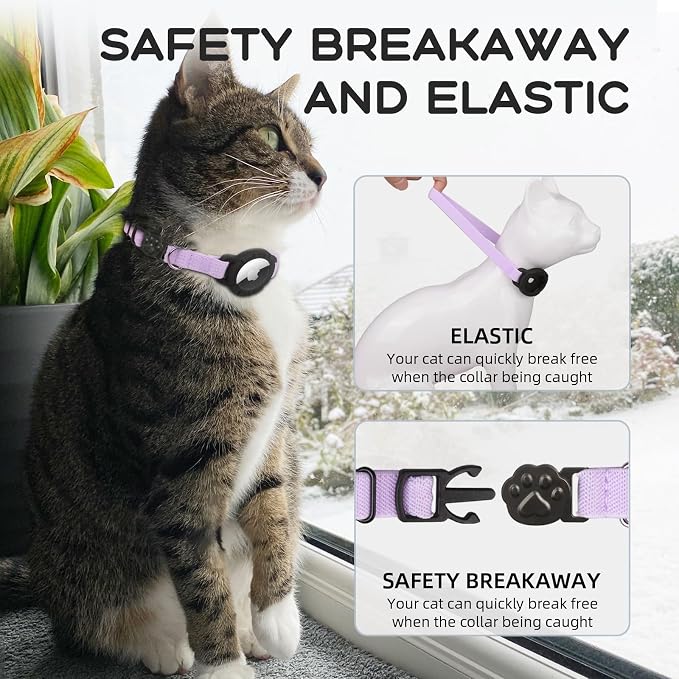 AirTag Cat Collars, Stretchy Collar - Image 3
