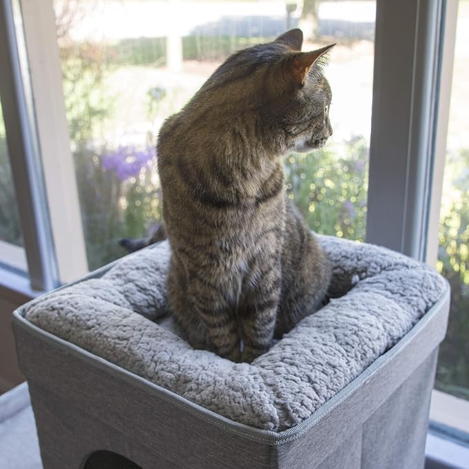 Kitty City Large Stackable Cat Condo & Cube House, Modular Indoor Cat Furniture - Image 8