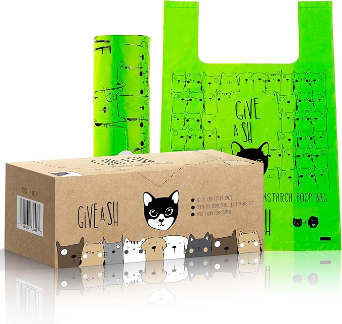 Certified Home Compostable Cat Litter Bags by GAS