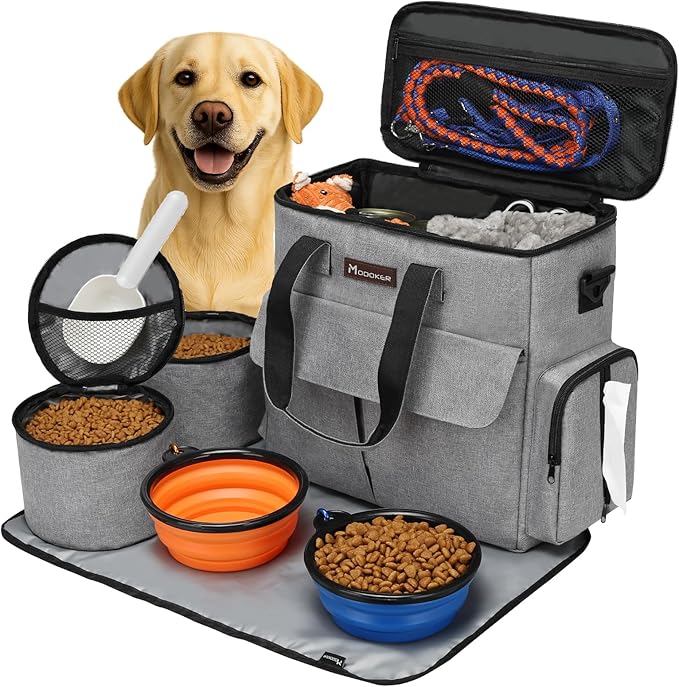 Modoker Dog Travel Bag, Weekend Pet Travel Set by Modoker