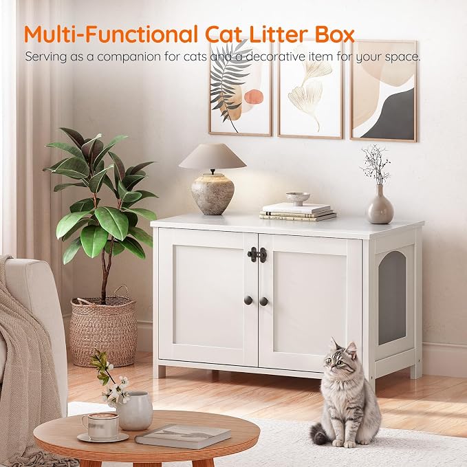 HOOBRO Litter Box Enclosure, Cat Litter Box Furniture - Image 4