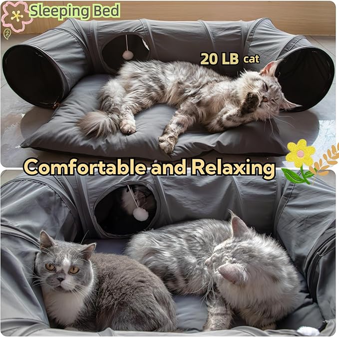 XxingSheep 4 Ways Shuttled XL Cat Tunnel Bed - Image 4