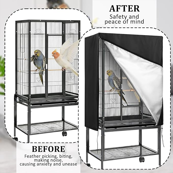 Bird Cage Cover 35"x25"x47" Heavy Duty Waterproof Bird cage Covers - Image 5