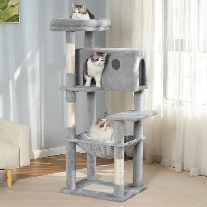 54" Cat Tree with Big Hammock 21x17” XL Cat Tower with Scratching Posts - Image 7