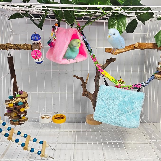 2Pcs Bird Tent Plush Hammock Hanging Warm nest 6.3''X5.1''X4.7'' Cage Parrot - Image 4