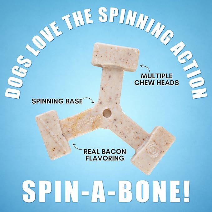 Bullibone Nylon Dog Chew Toy Spin-a-Bone - Image 4