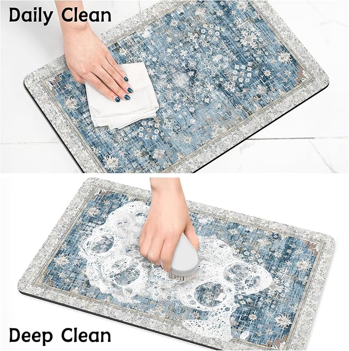 Pet Food Mats for Floor, Absorbent Dog Mat for Food and Water Dispenser Mat - Image 7