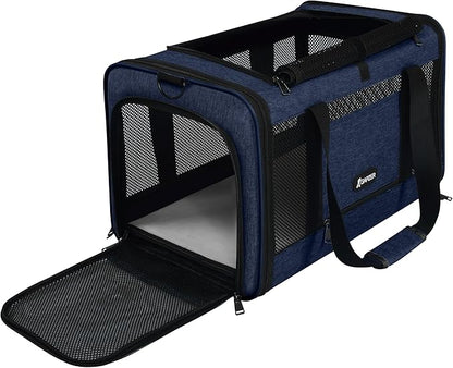 Cat Carrier 18x11x11 United Airline Approved, Top Loader Heavy Duty Softshell by GAPZER