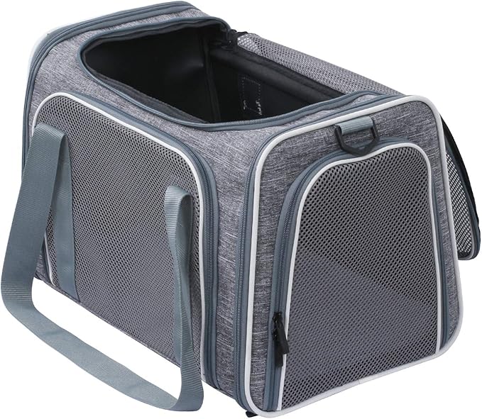 Cat Carrier - Portable Foldable Dog Pet Carrier, Soft-Sided Pet Bag up to 15 Lbs - Image 6