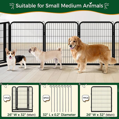Yaheetech Dog Playpen Outdoor, 32 inch 8 Panels Dog Pen Indoor Heavy Duty Puppy - Image 5