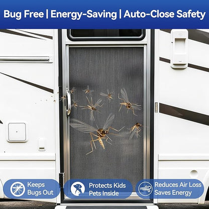 RV Screen Door Closer with Adjustable Tension, Aluminum RV Door Closer Kit - Image 2