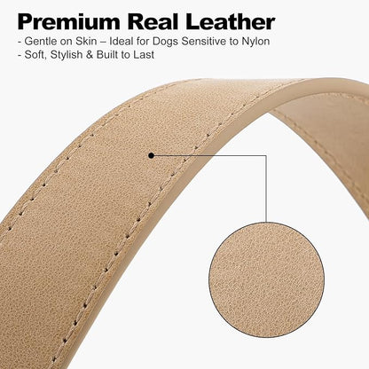 Plutus Pet Genuine Leather Dog Collar – Adjustable Pet Collar - Image 4