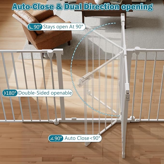 Mumeasy 80" Extra Wide Baby Gate - Image 9