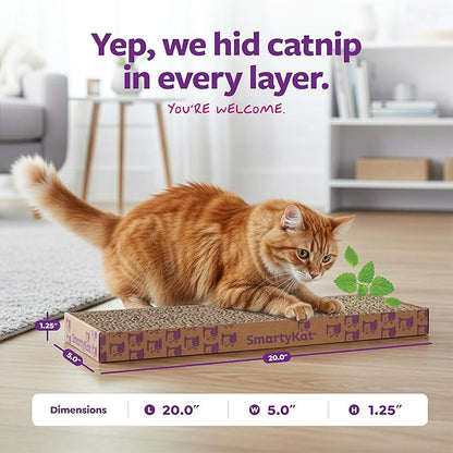 SmartyKat Scratch Up Corrugated Hanging Cat Scratcher, Catnip Infusion - Image 3